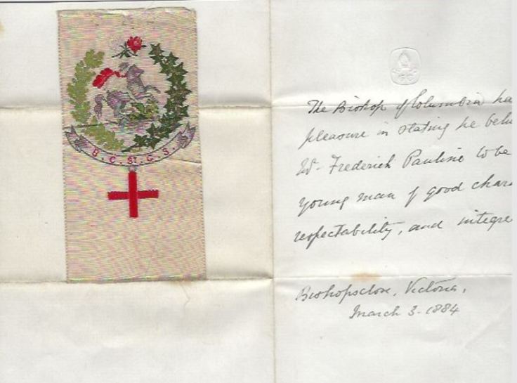 Letter of Reference 3 March 1884