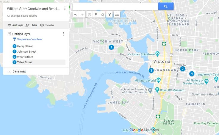 William and Bessie Goodwin map