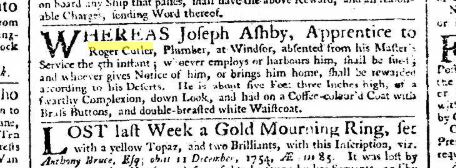 london daily advertiser 21 sep 1756 page 2 roger cutler