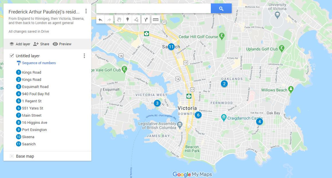 Frederick A Paulin's map