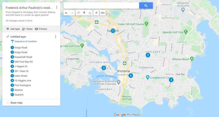 Frederick A Paulin's map