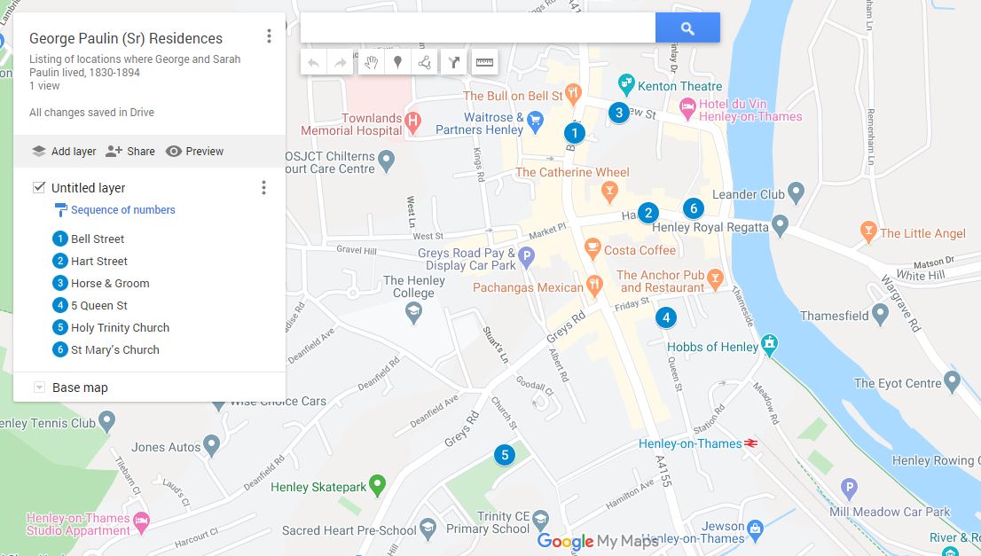 George Paulin Sr residences