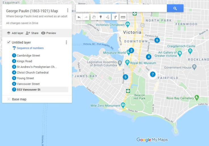 George Paulin 1863 map